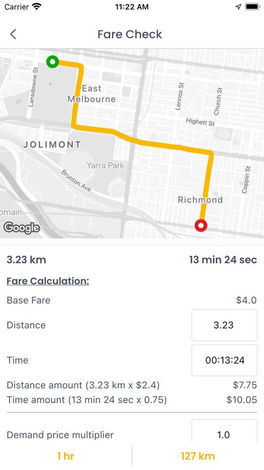 #2. RyeDC - Meter for ride-share (iOS) Podle: PinCab Pty Ltd