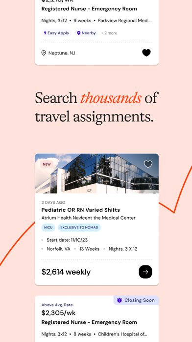 Nomad: Travel Healthcare Jobs Screenshot
