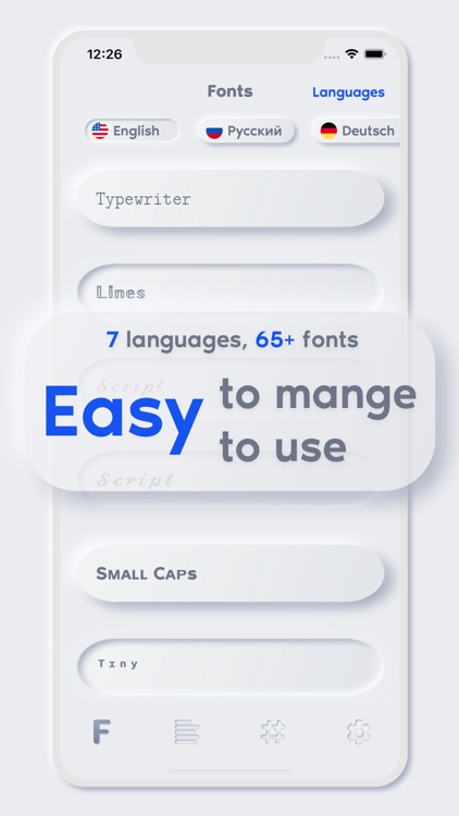 Fonts & Tags: Custom keyboard