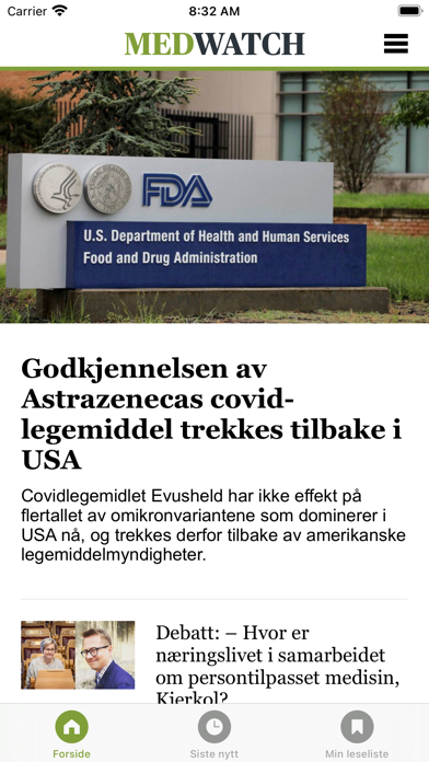 MedWatch Norge Screenshot
