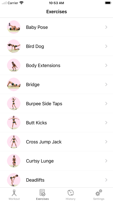 Glutes Butt Workout Home Plan Screenshot