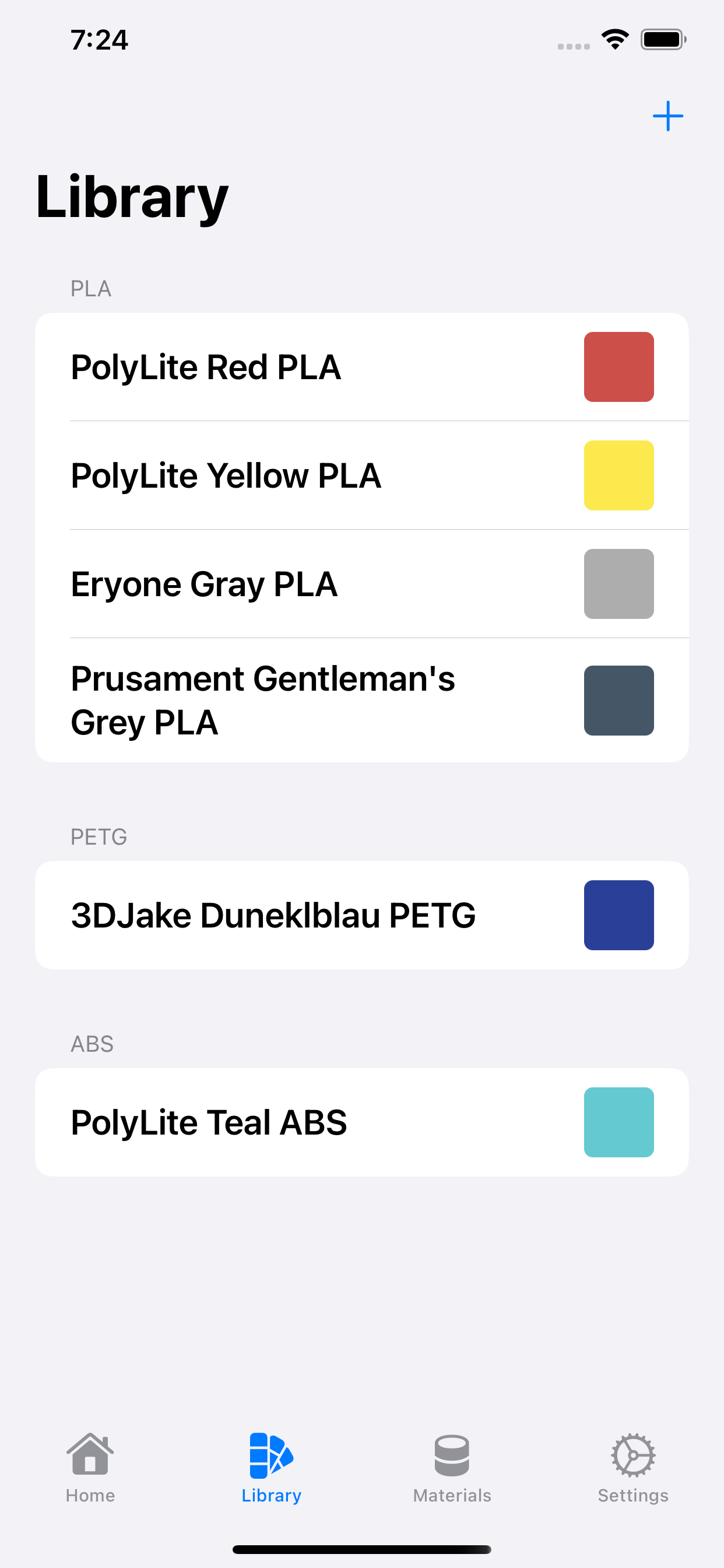 Filament Swatches