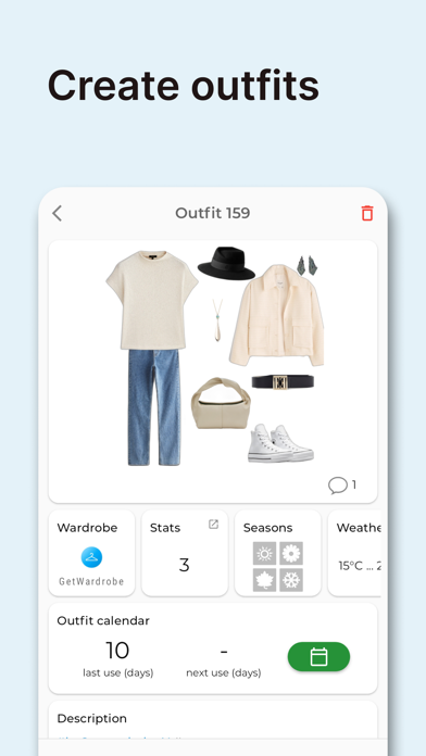 GetWardrobe Outfit Planner Screenshot