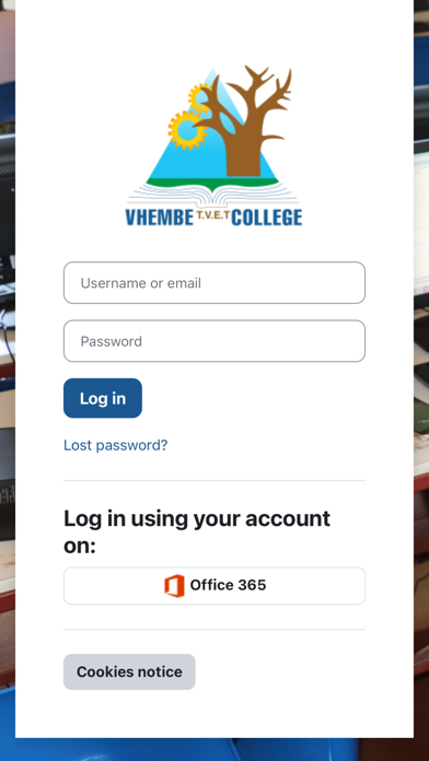 Vhembe TVET Moodle App Screenshot