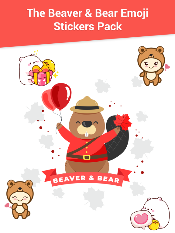 Screenshot #4 pour The Beaver and Bear Emojis