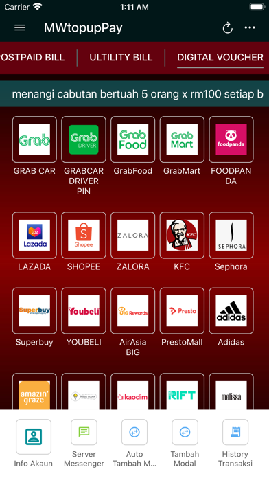 MWtopup Screenshot
