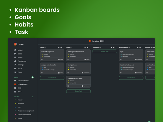 Screenshot #4 pour Rizen - Habit Tracker, Planner