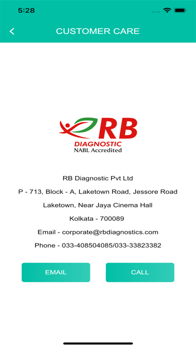 RB Patient App Screenshot
