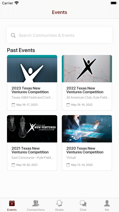 Texas New Ventures Competition Screenshot