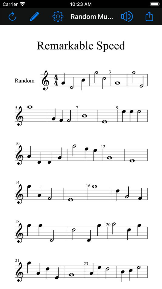 #1. Random Music Sheet (iOS) 由: Ketan Appa