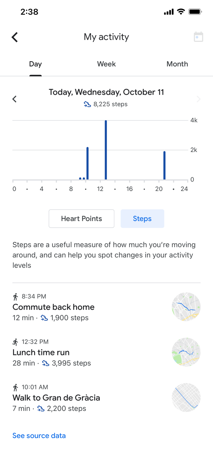 Google Fit Activity Tracker
