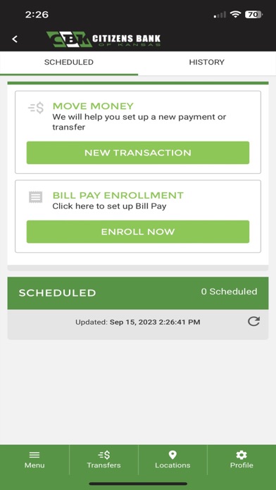 Citizens Bank of Kansas Mobile Screenshot