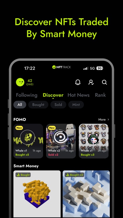 NFTTrack - new screen widgets