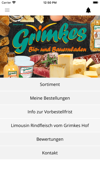 Grimkes Bio-und Bauernladen Screenshot