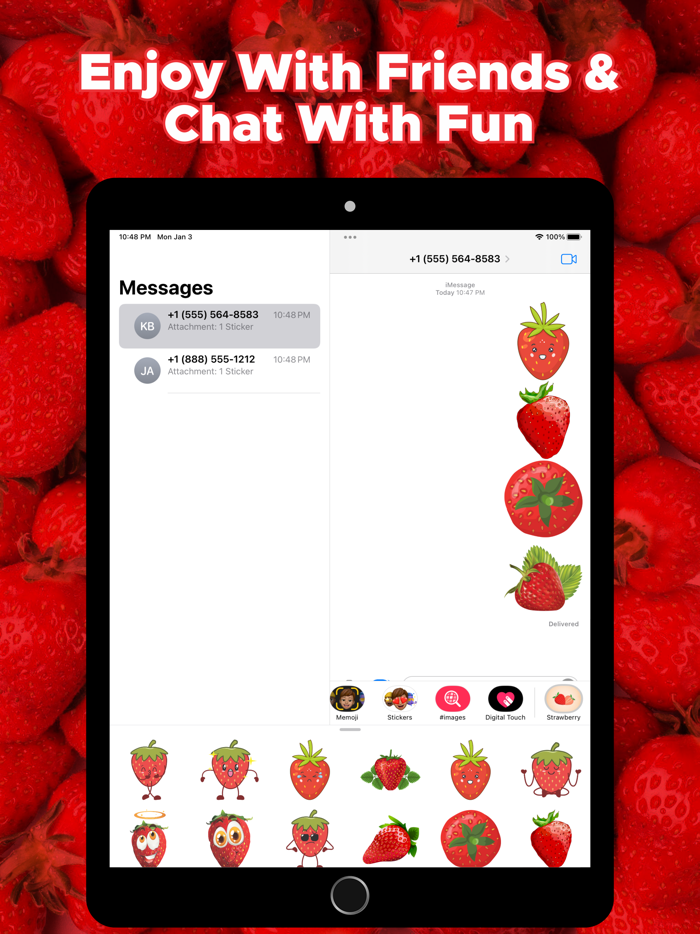Lovely Strawberry Stickers