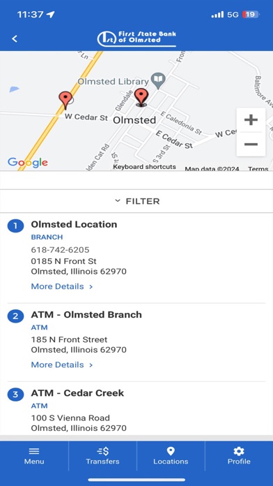 First State Bank of Olmsted Screenshot