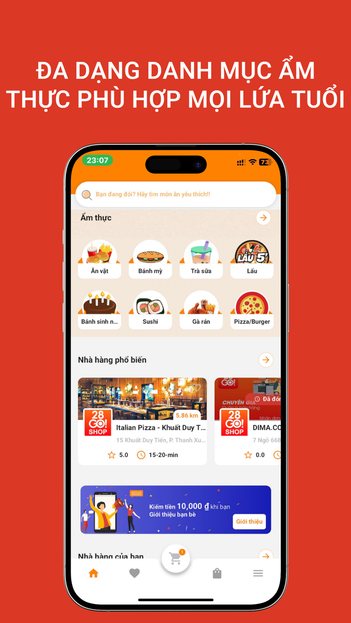 28Go - Đặt hàng nhanh chóng