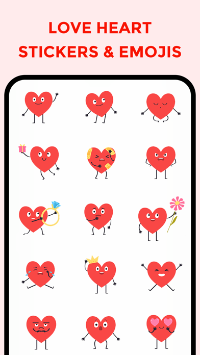 Screenshot #2 pour Love Heart Stickers & Emojis