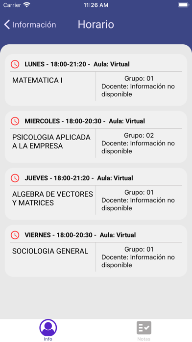 UsoLink Postgrado Screenshot