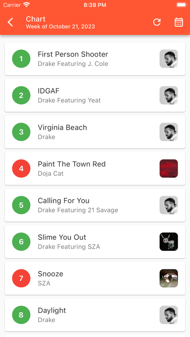 Hit List - Songs Charts & more Screenshot