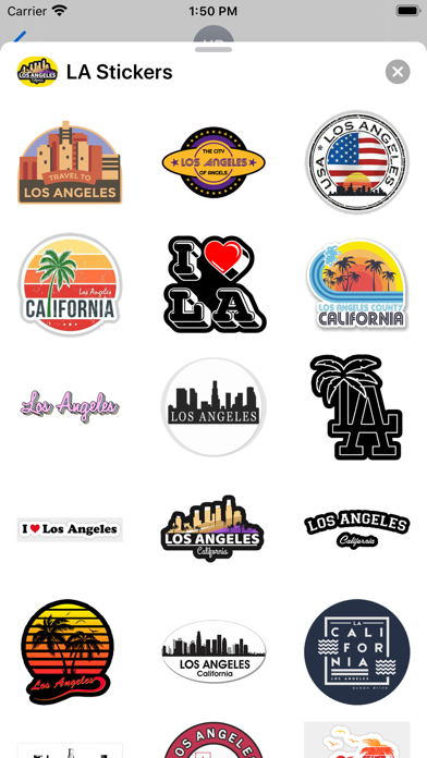 Screenshot #1 pour Los Angeles USA stickers emoji