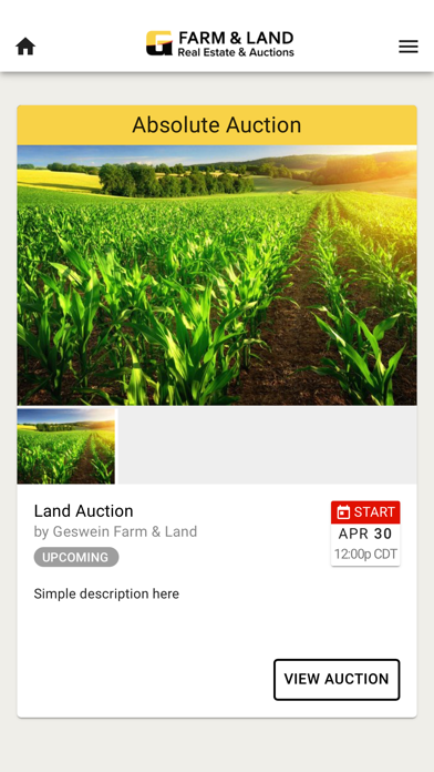 Geswein Auctions Screenshot