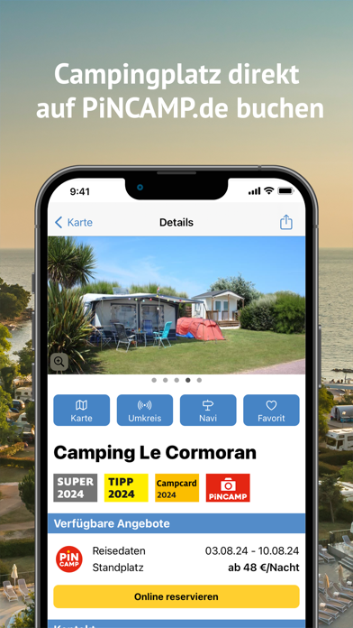 ADAC Camping / Stellplatz 2024 Screenshot