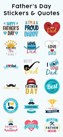 Game screenshot Father's Day Stickers & Quotes apk