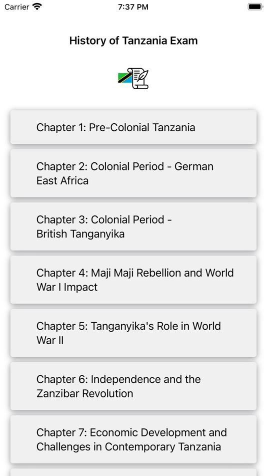 #1. History of Tanzania Exam (iOS) Podle: Martin Tseng