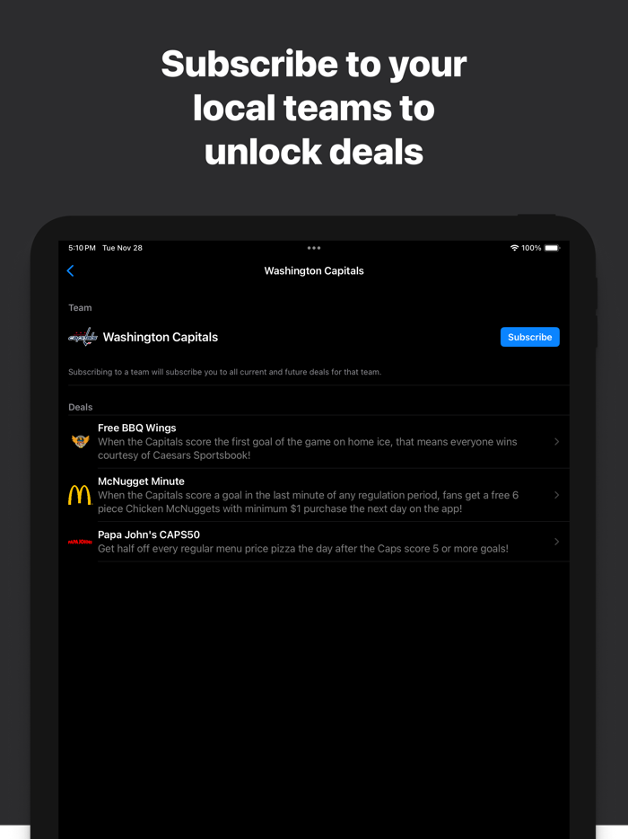 Hometown Deals Fan Food Deals