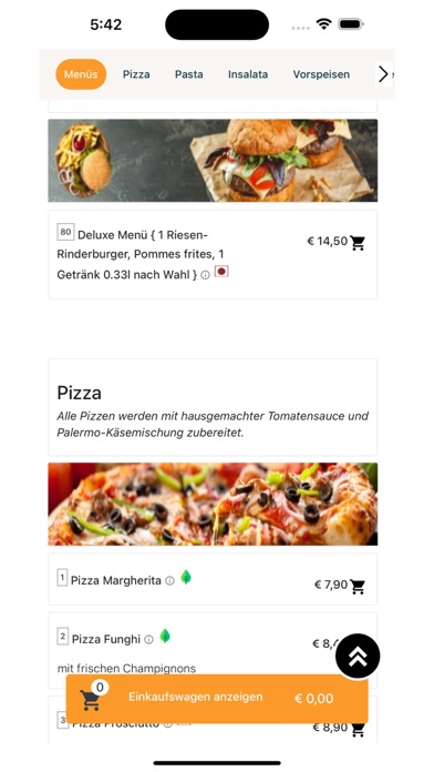 Deluxe Pizza Und Burgerhaus Screenshot