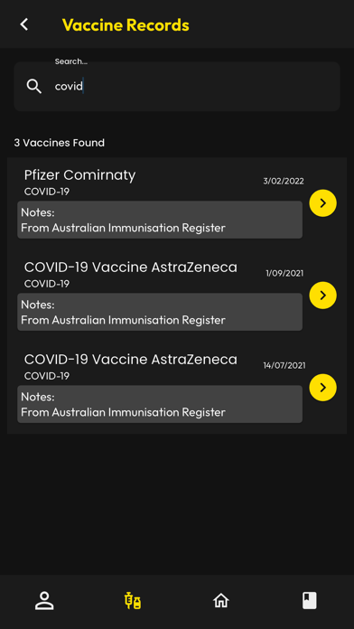 The Travel Clinic App Screenshot