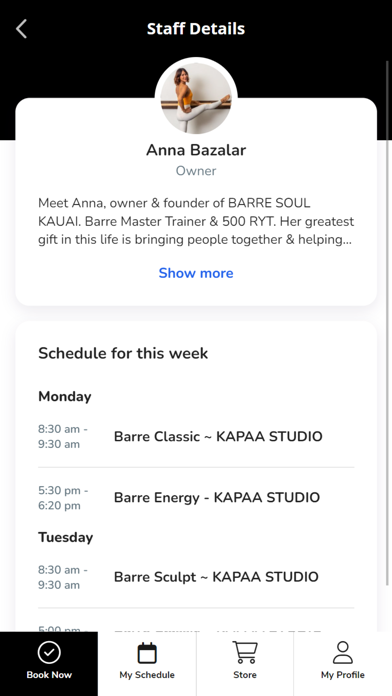 Barre Soul Kauai Screenshot 2 - AppWisp.com Barre Soul Kauai Screenshot 2 - AppWisp.com