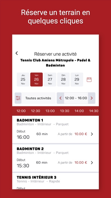Tennis Club Amiens Metropole Screenshot