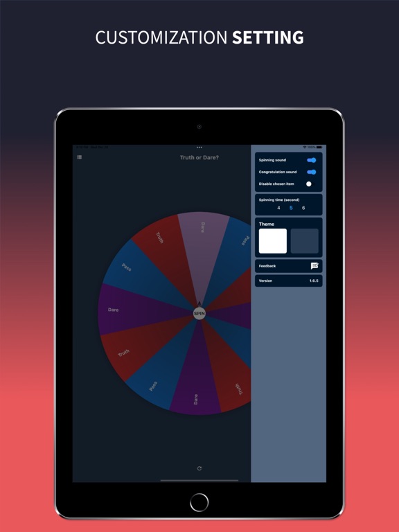 Lucky Wheel - Random Choice iPad screenshot 4 - Entertainment app