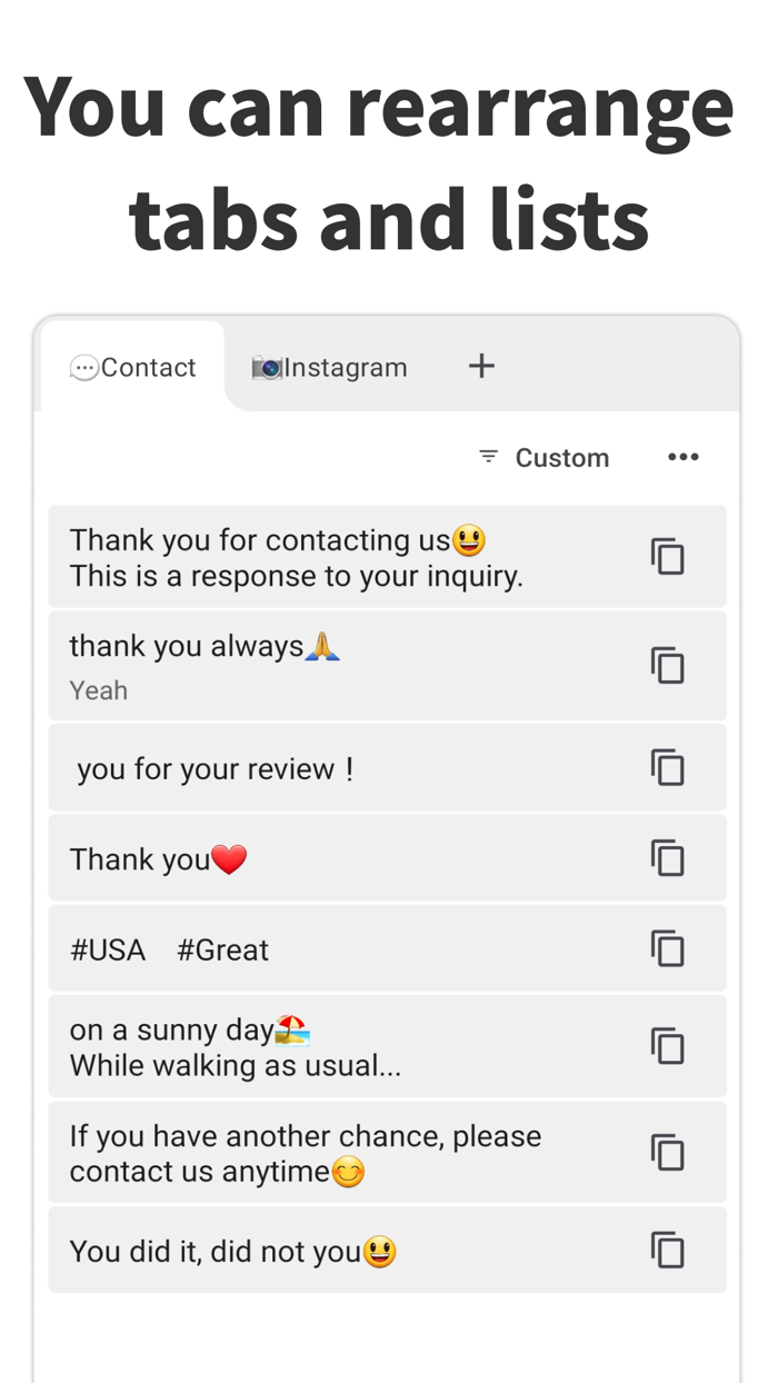 Copipe - clipboard and tab