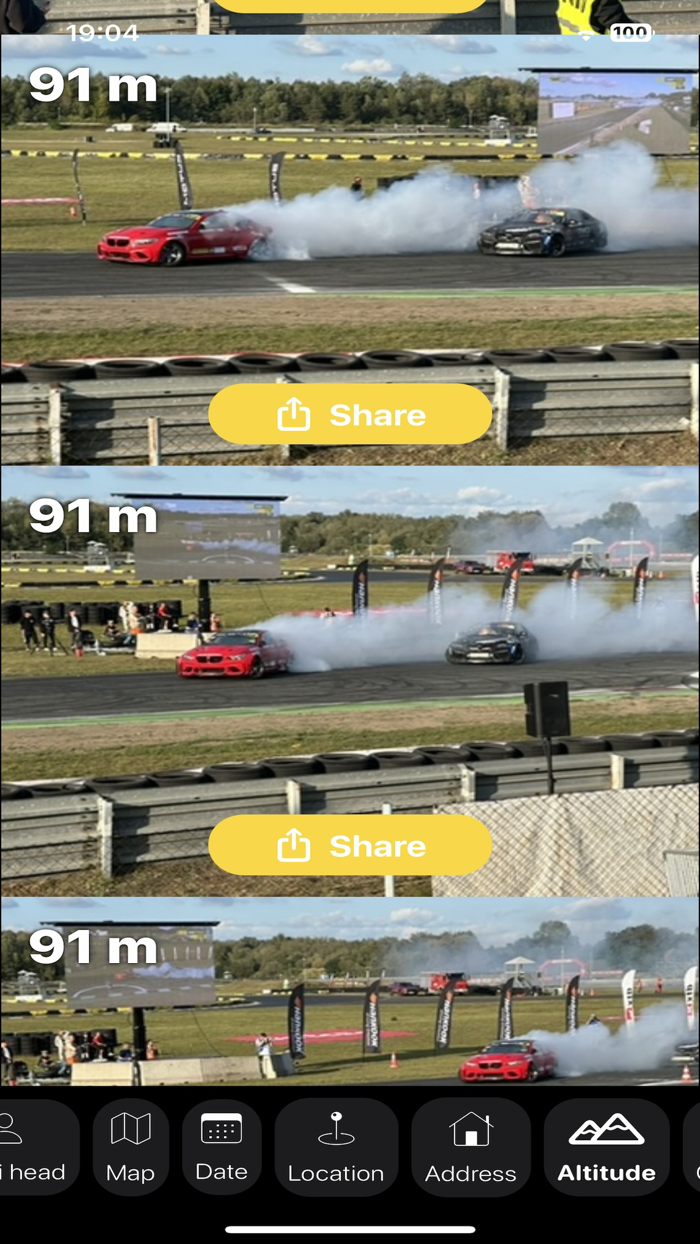 Overlay photos map text emoji