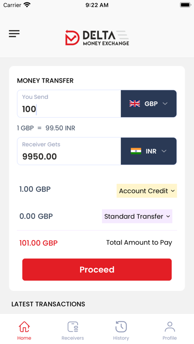 Delta Money Exchange Screenshot