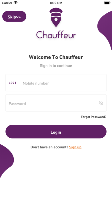 Chauffeur Hub Screenshot