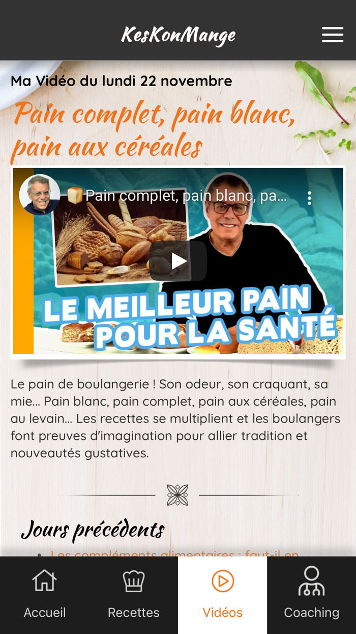 KesKonMange avec JM Cohen