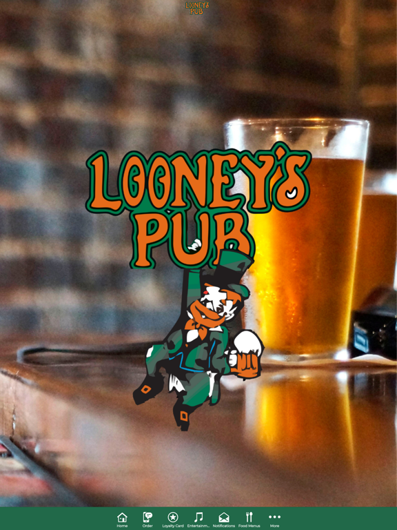 Looney's Pub iPad screenshot 1 - Food & Drink app