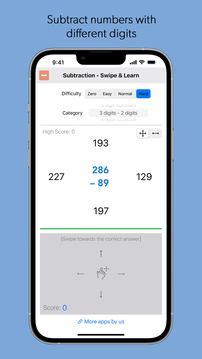 Subtraction - Swipe and Learn