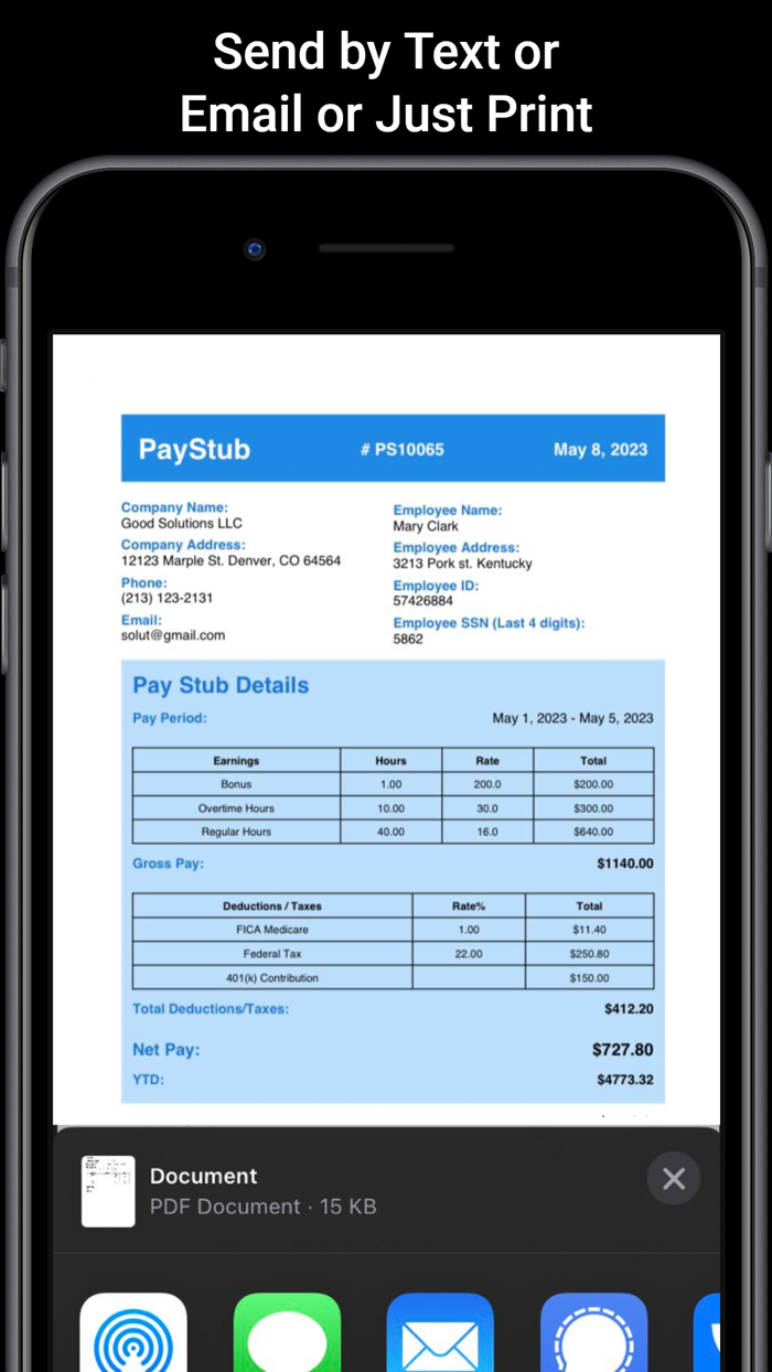 PayStub Creator PaySlip Maker