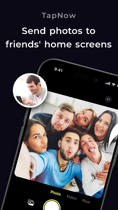 TapNow. Friends on homescreen. Screenshot