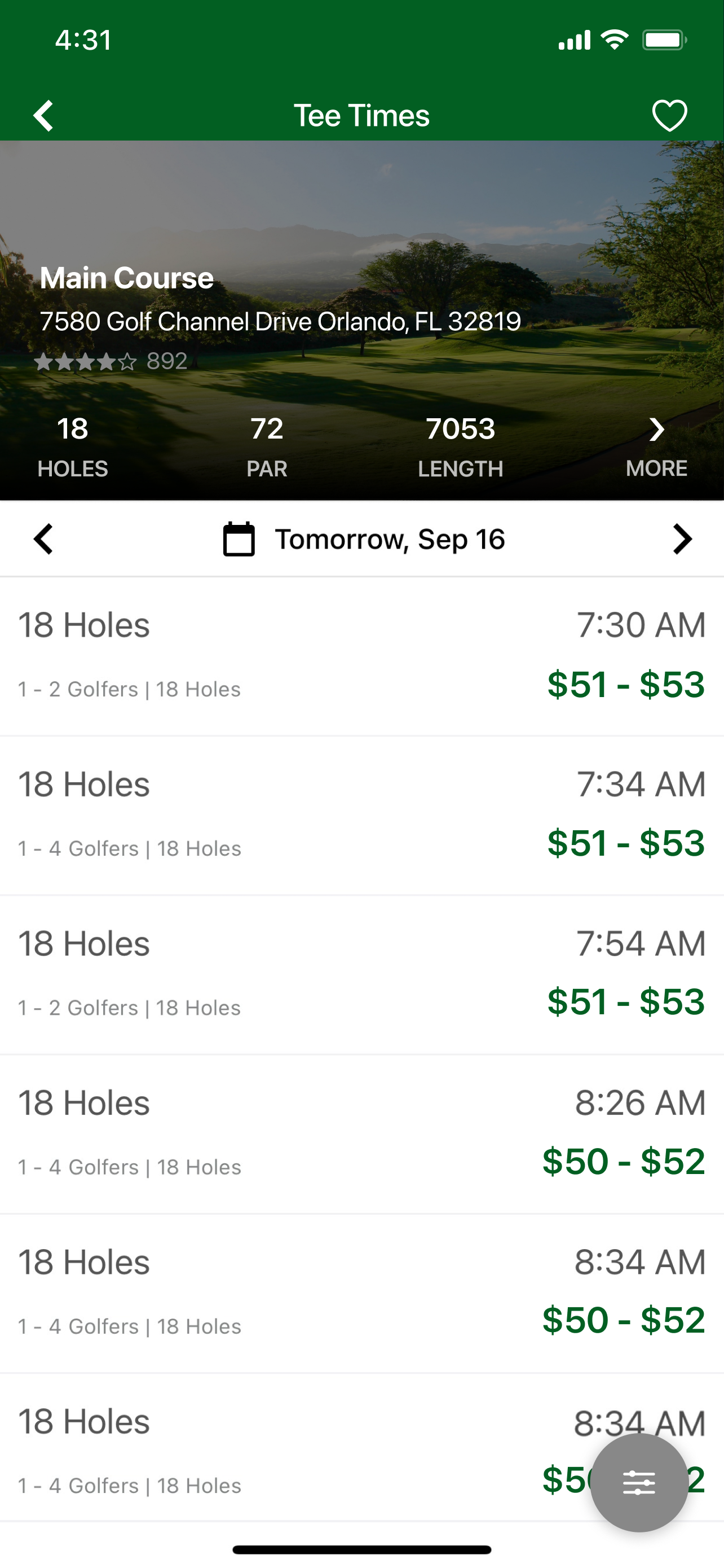 Tamarack Golf Course