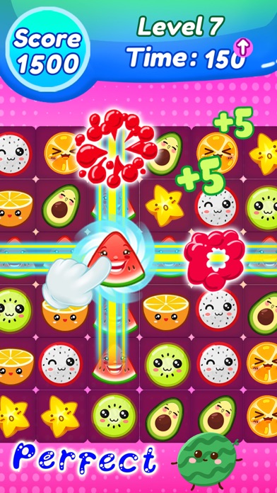 Watermelon Fruit Match Puzzle Screenshot