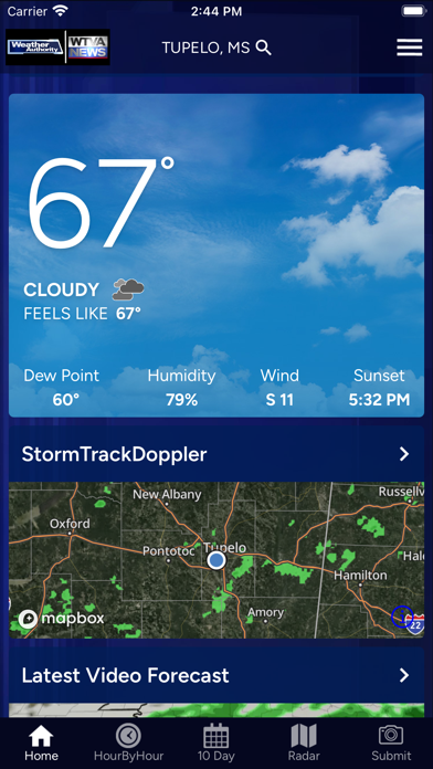 WTVA Weather Screenshot