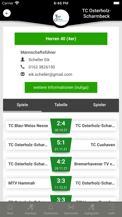 TC Osterholz-Scharmbeck Screenshot