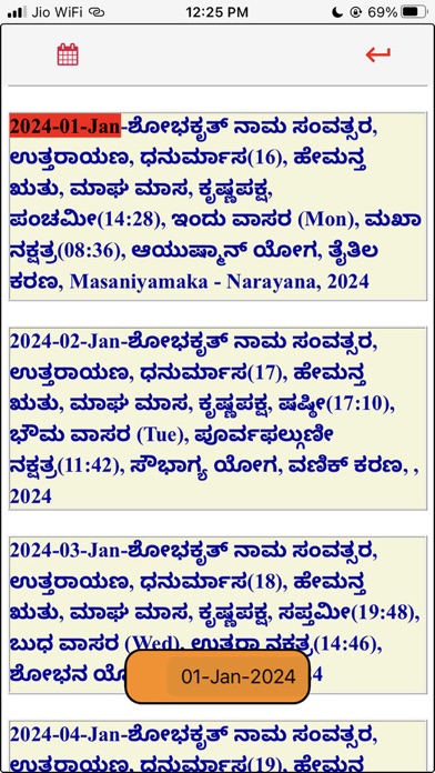 Vishwesha Panchanga 2024 Screenshot