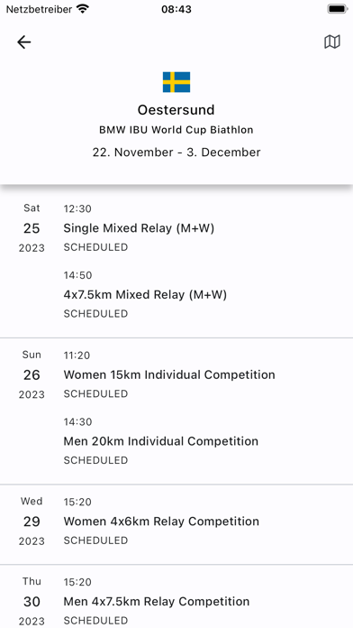 Biathlon Results Screenshot